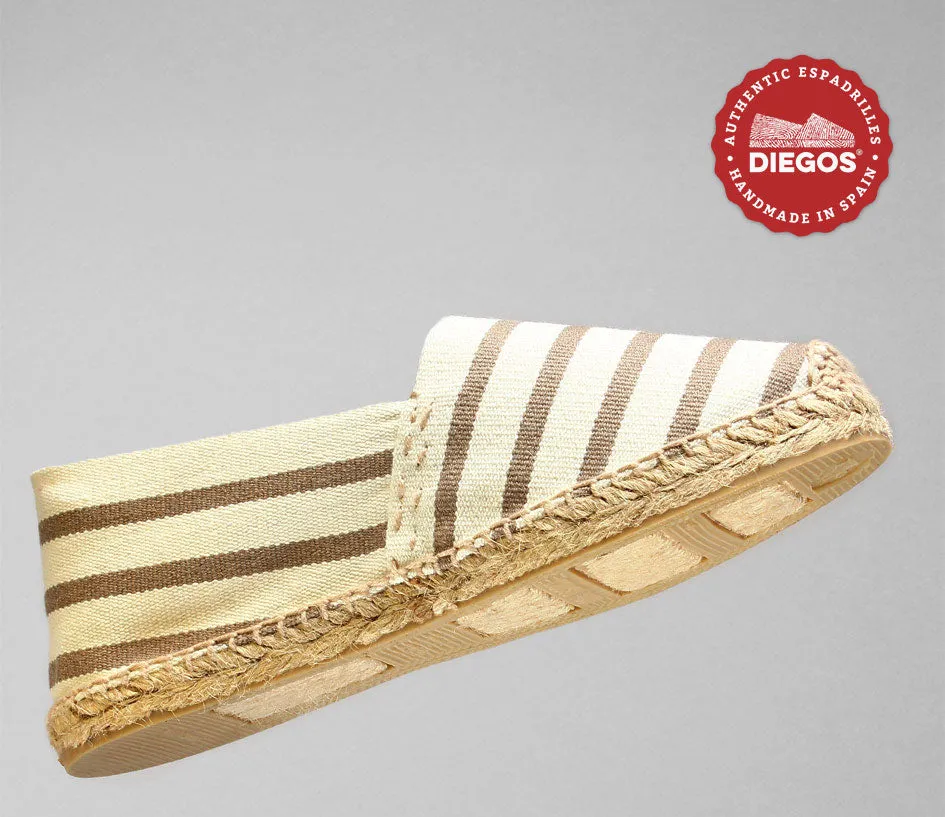 Beige stripes espadrilles