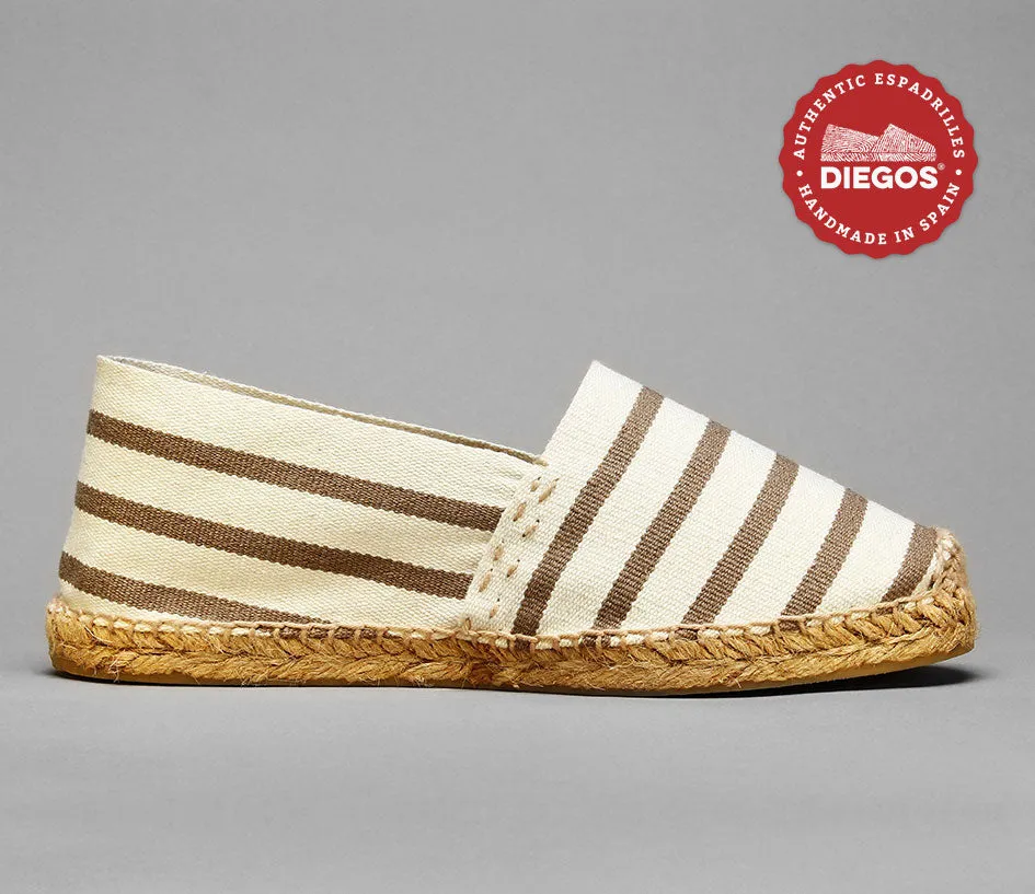 Beige stripes espadrilles