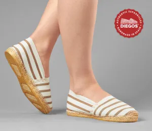 Beige stripes espadrilles