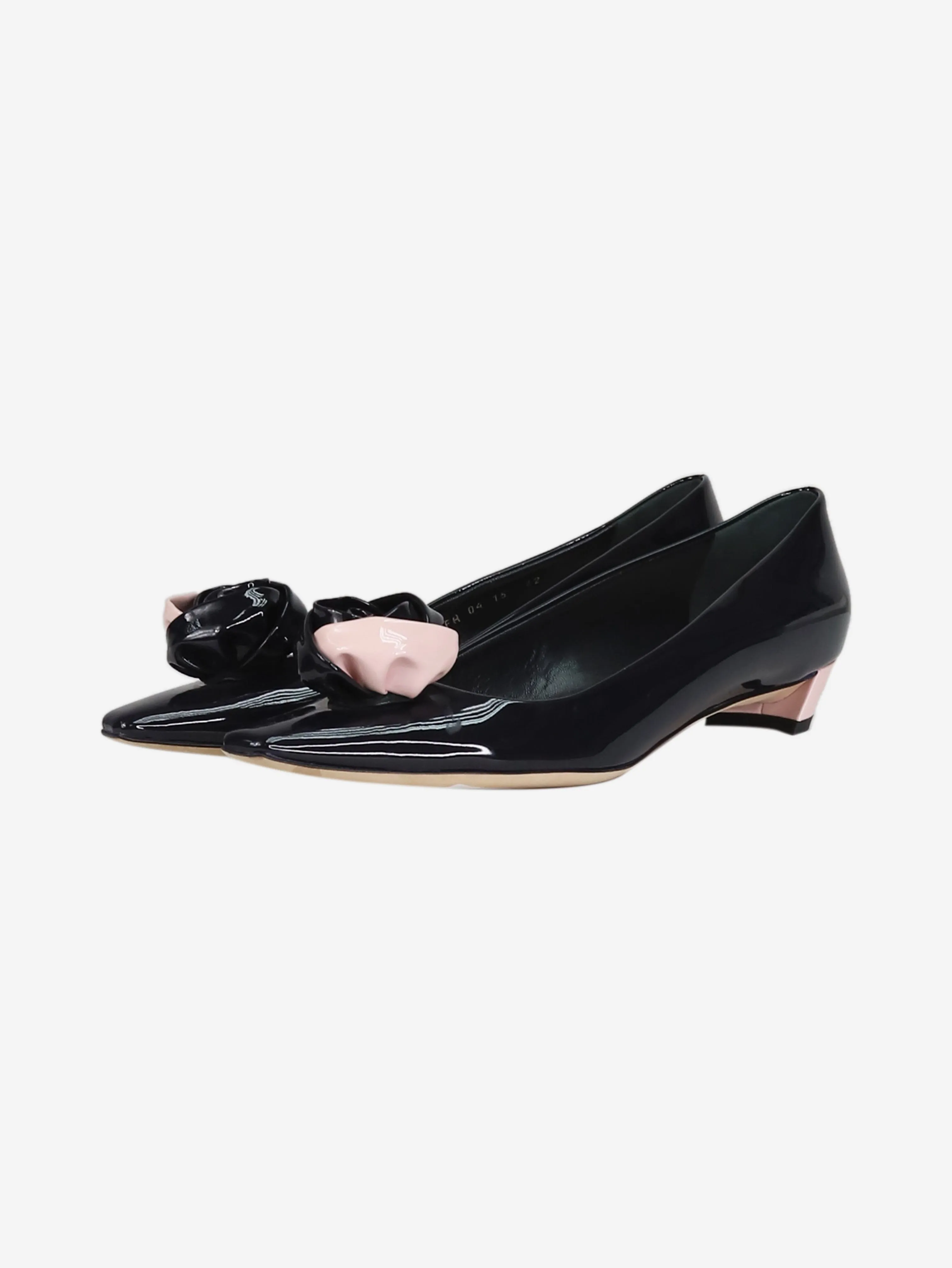 Black patent ballet flats - size EU 42