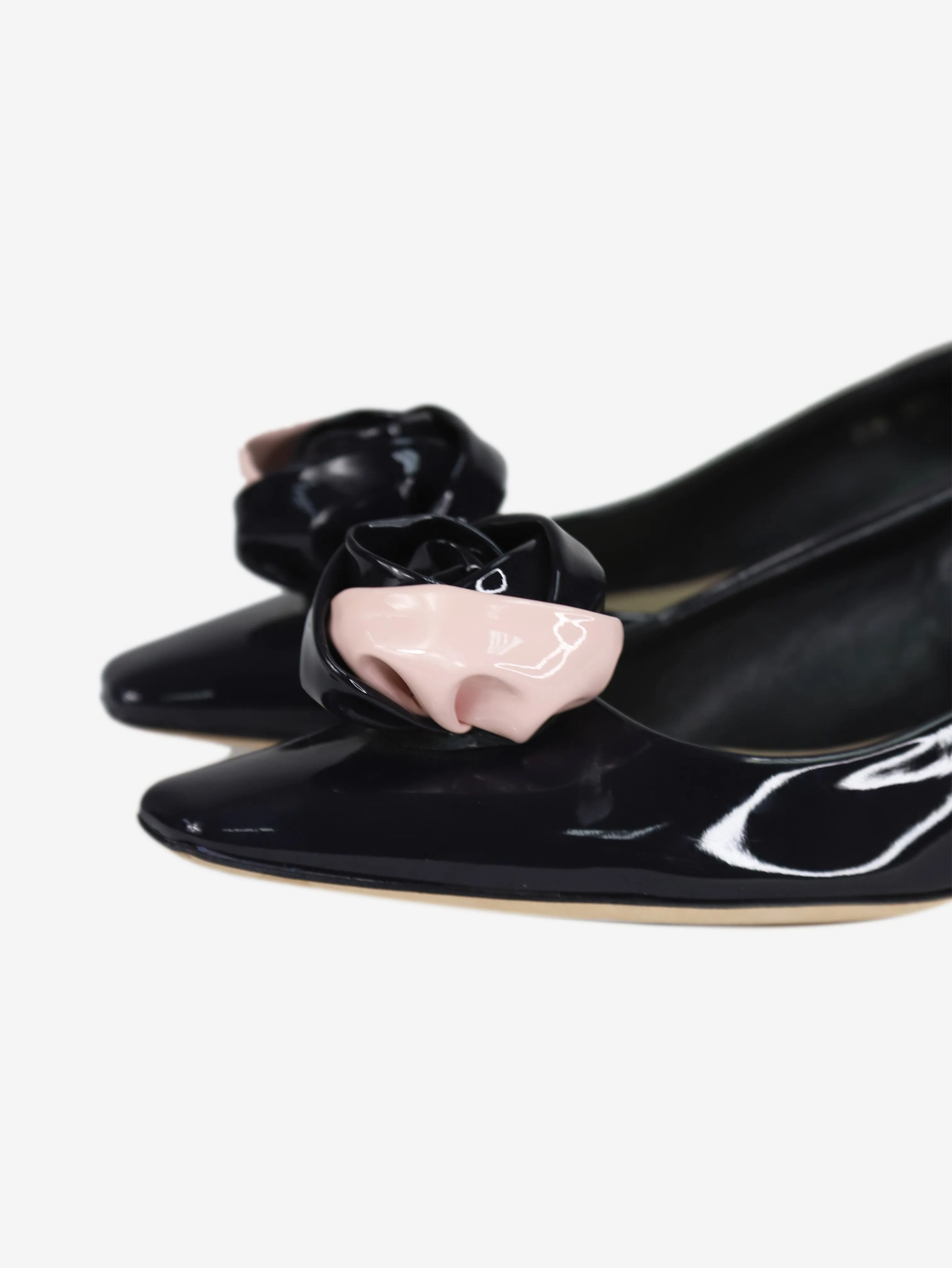 Black patent ballet flats - size EU 42
