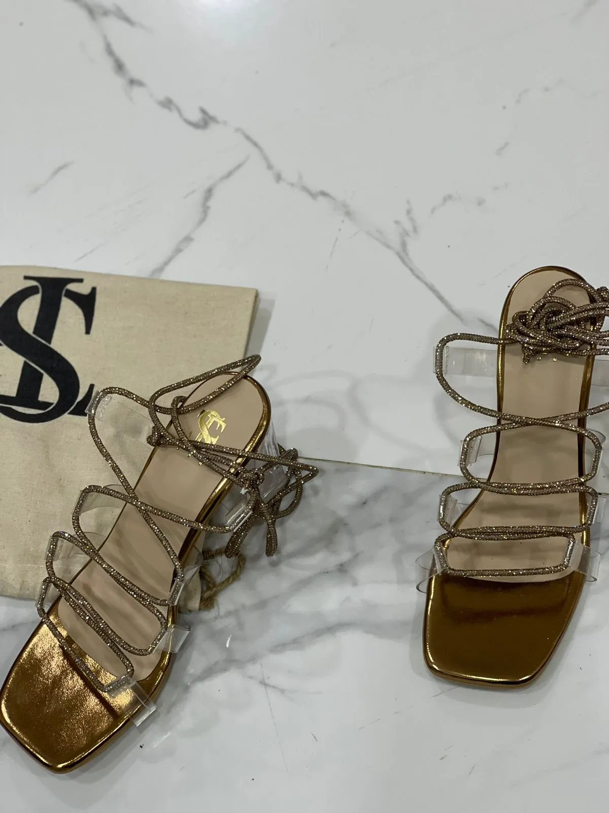 Copper Lacey Transparent heels