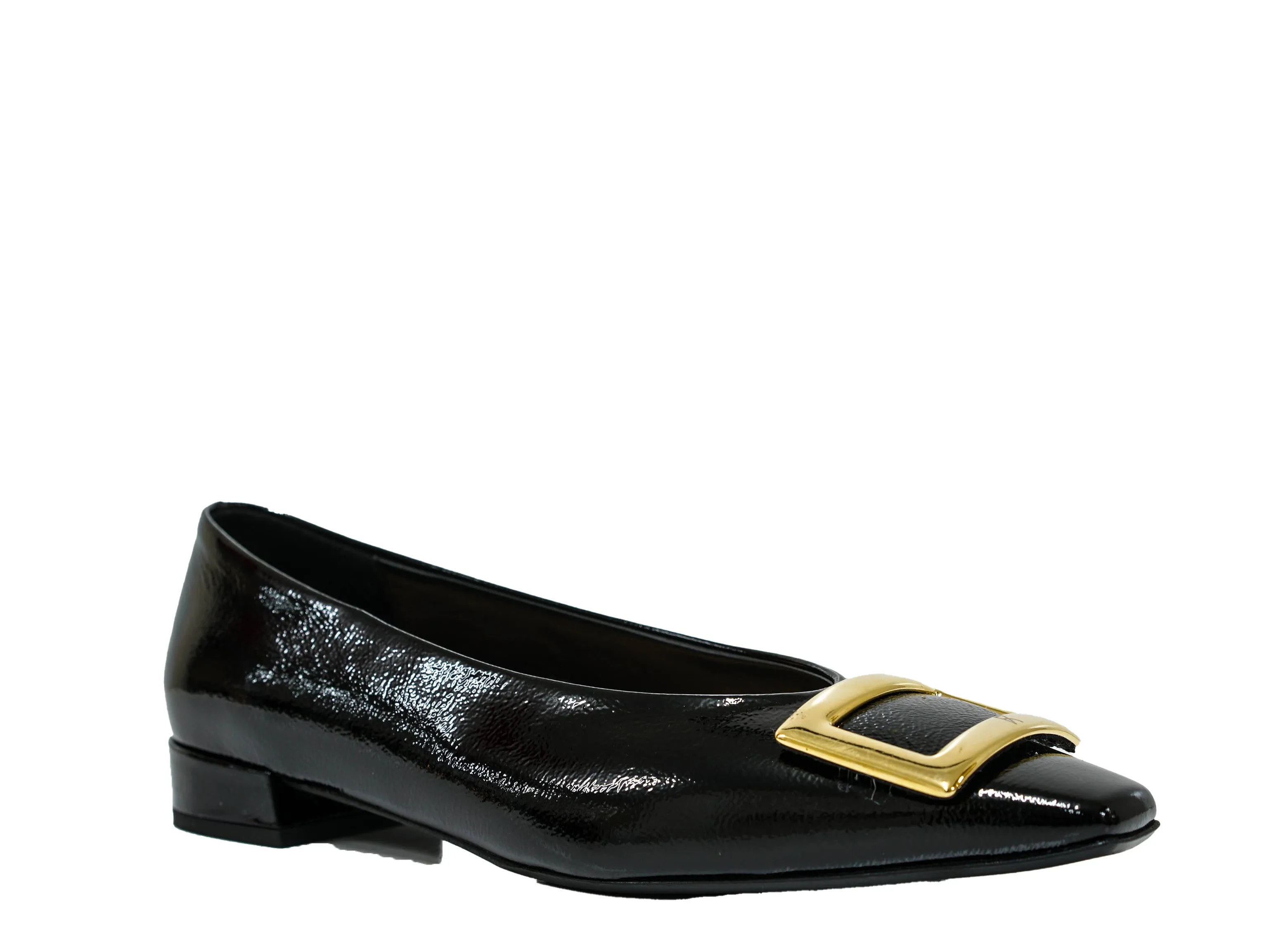 Fabio Rusconi Women’s Black Patent Leather Buckle Shoe 6515