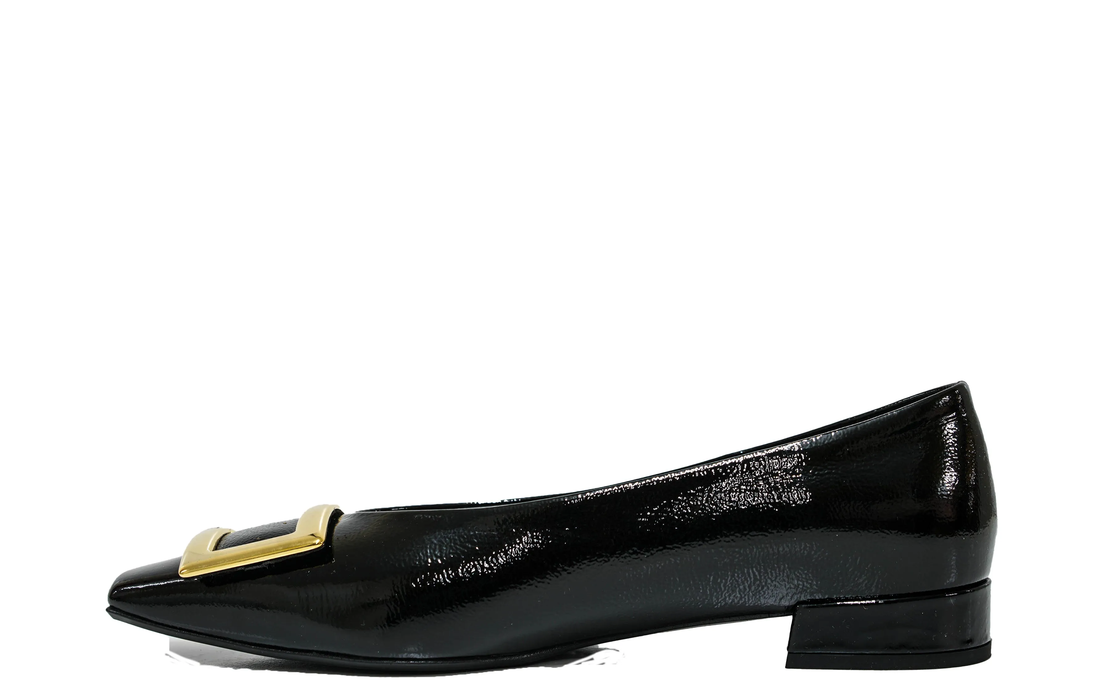 Fabio Rusconi Women’s Black Patent Leather Buckle Shoe 6515