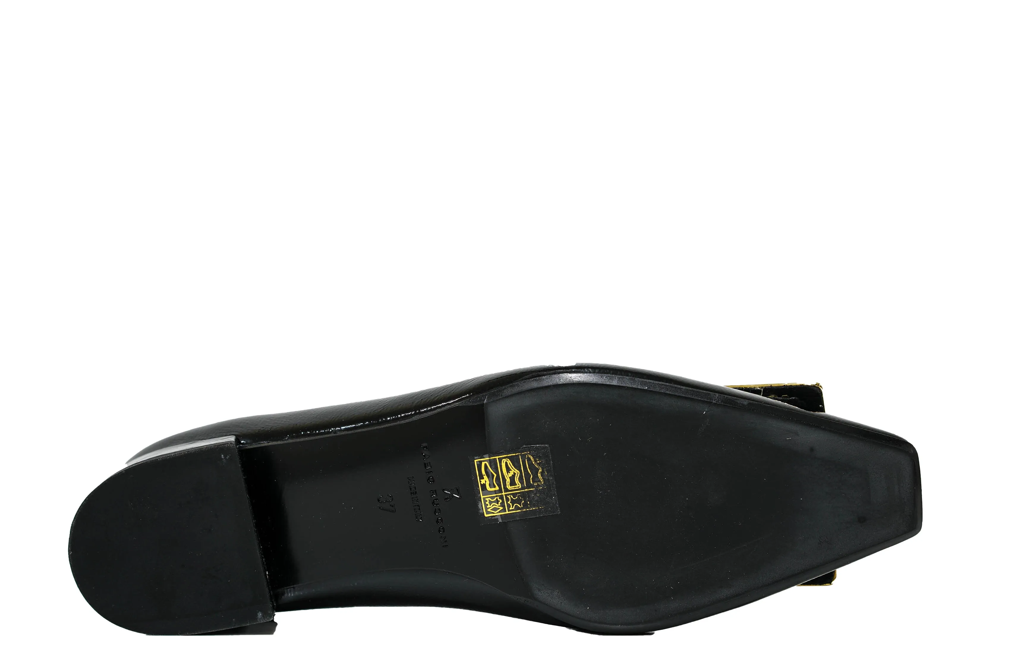 Fabio Rusconi Women’s Black Patent Leather Buckle Shoe 6515