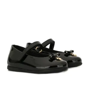 Girls Toddler Black Ballerinas