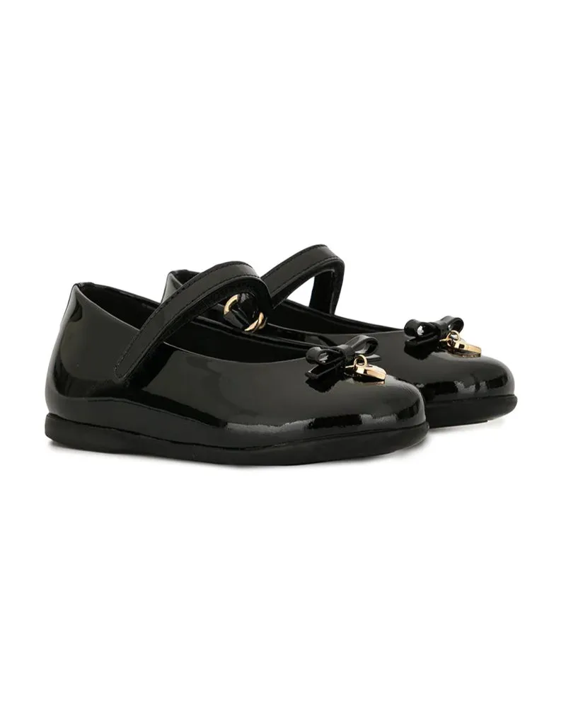 Girls Toddler Black Ballerinas