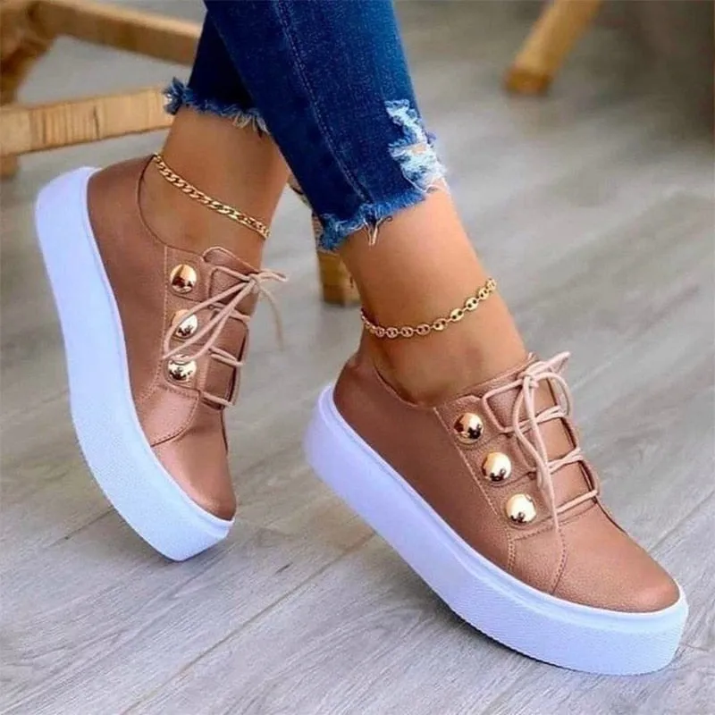 Platform Lightweight Flat Sneakers