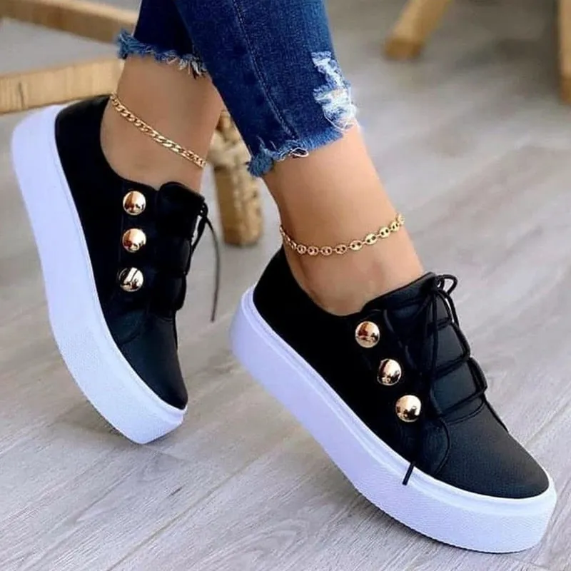 Platform Lightweight Flat Sneakers