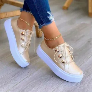 Platform Lightweight Flat Sneakers