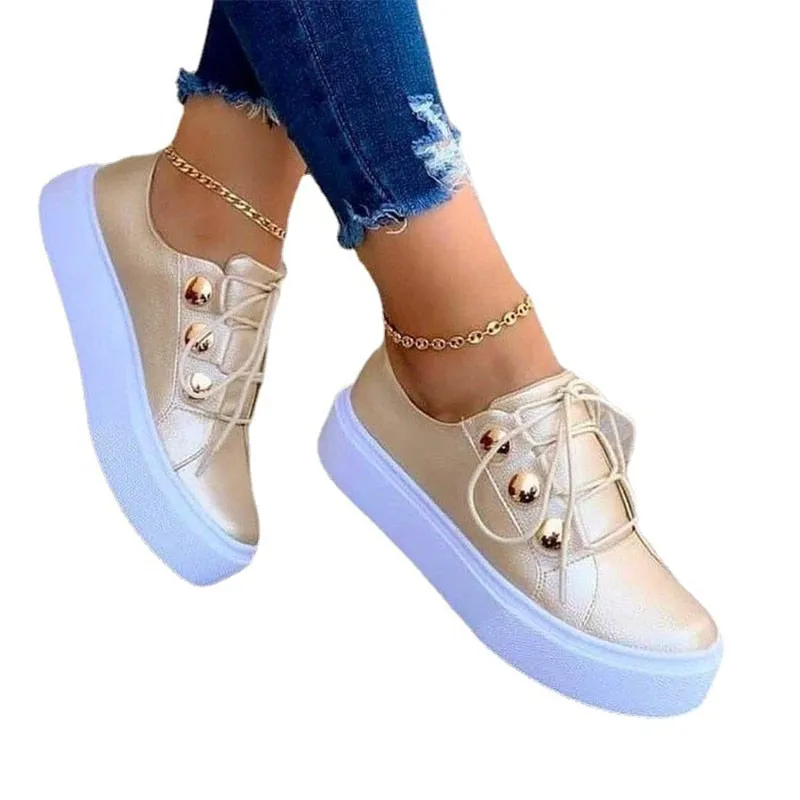 Platform Lightweight Flat Sneakers