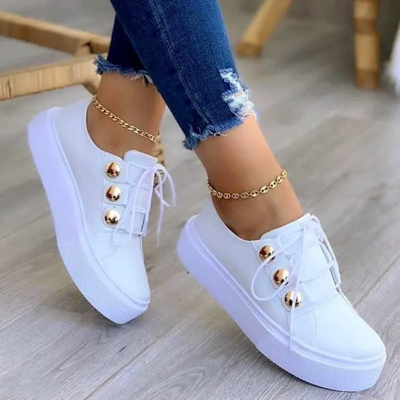 Platform Lightweight Flat Sneakers