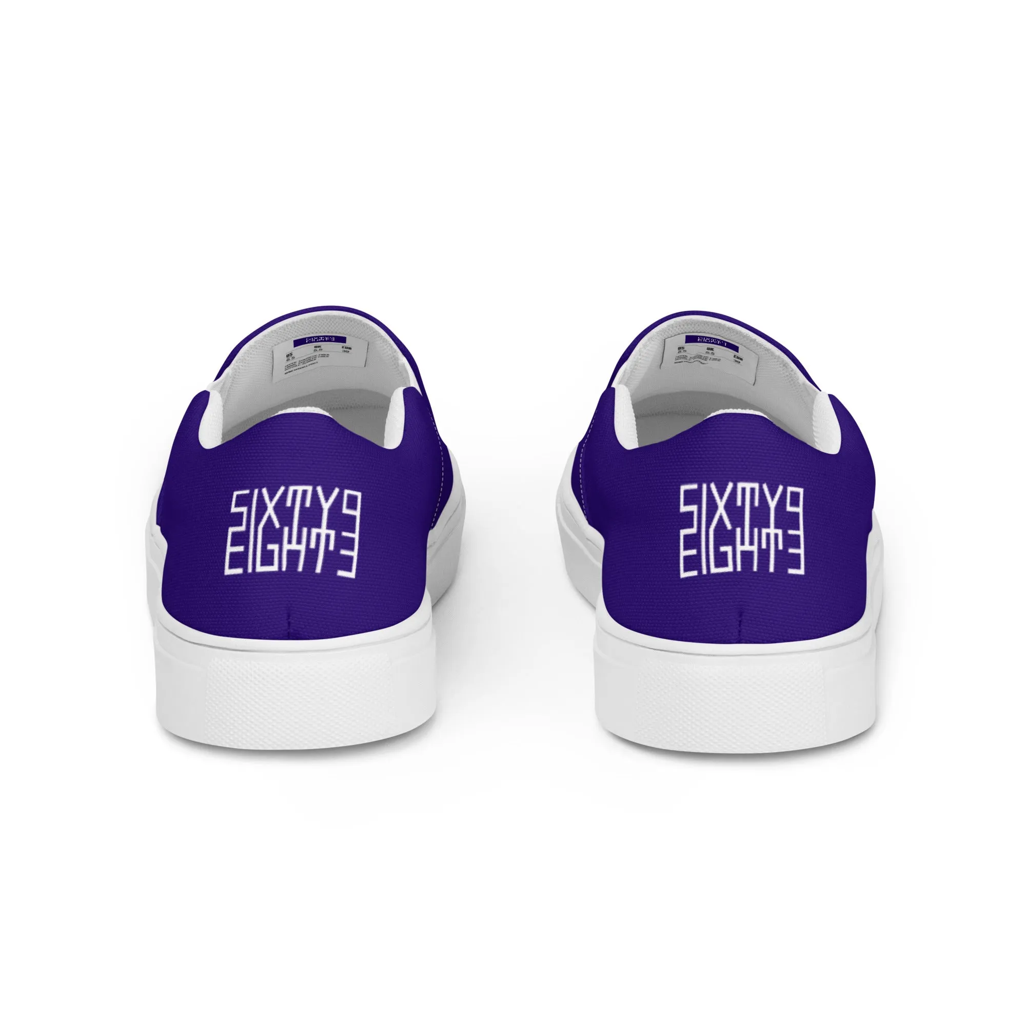 Sixty Eight 93 Logo White & Royal Blue Men's Slip On Shoes