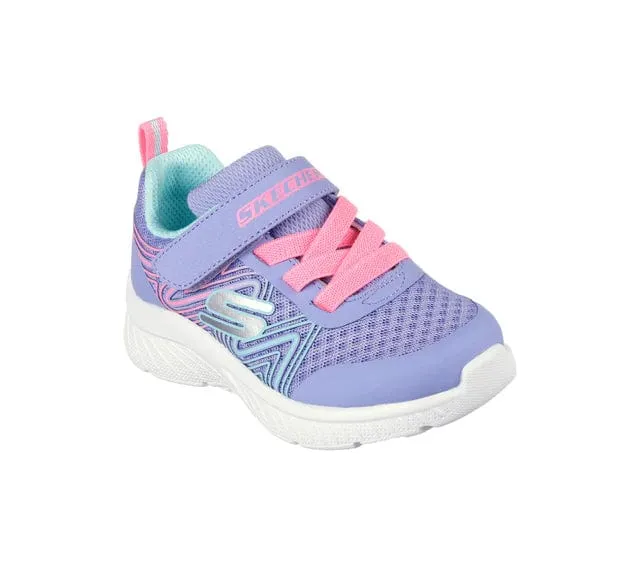 Skechers Kid's Microspec Plus Sneakers- Periwinkle/ Multi