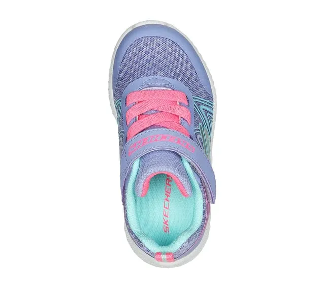 Skechers Kid's Microspec Plus Sneakers- Periwinkle/ Multi