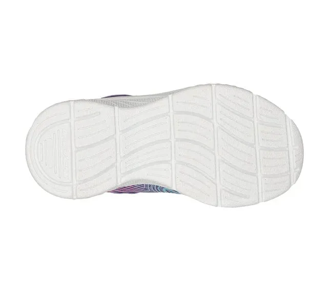 Skechers Kid's Microspec Plus Sneakers- Periwinkle/ Multi