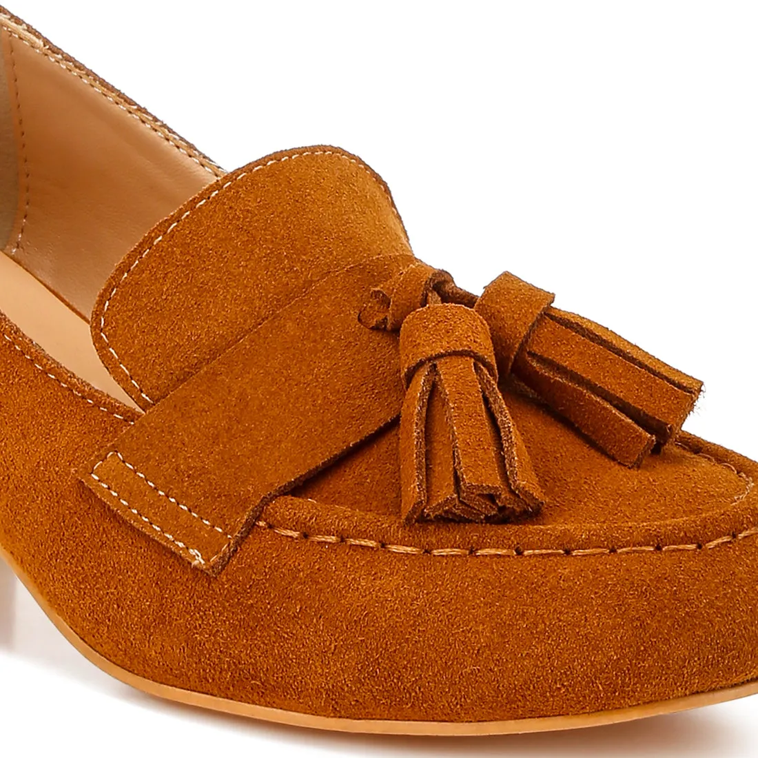 Suede Tassel Loafers