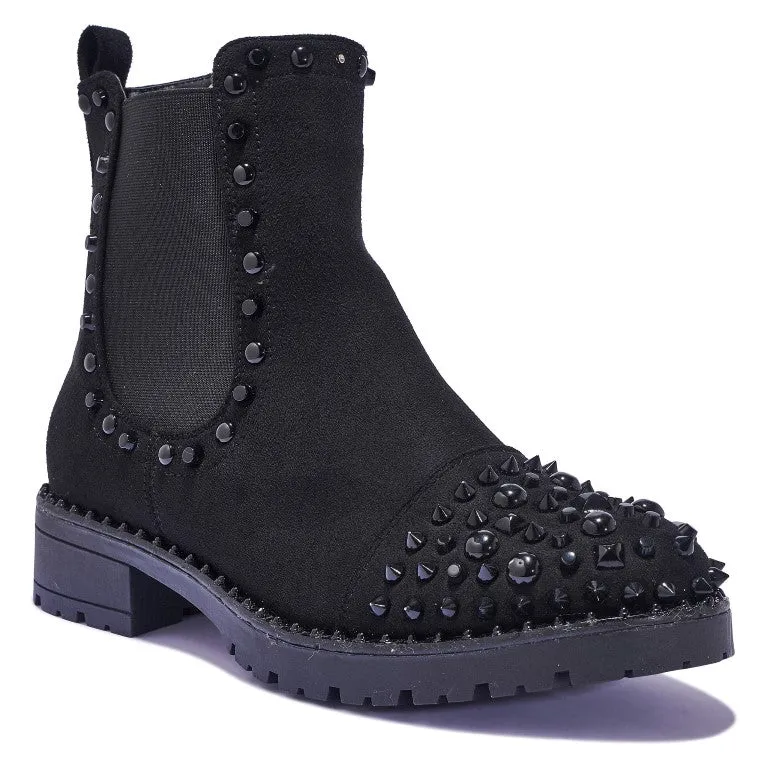 TASA41 EXTREME STUD DETAIL CHELSEA ANKLE BOOT