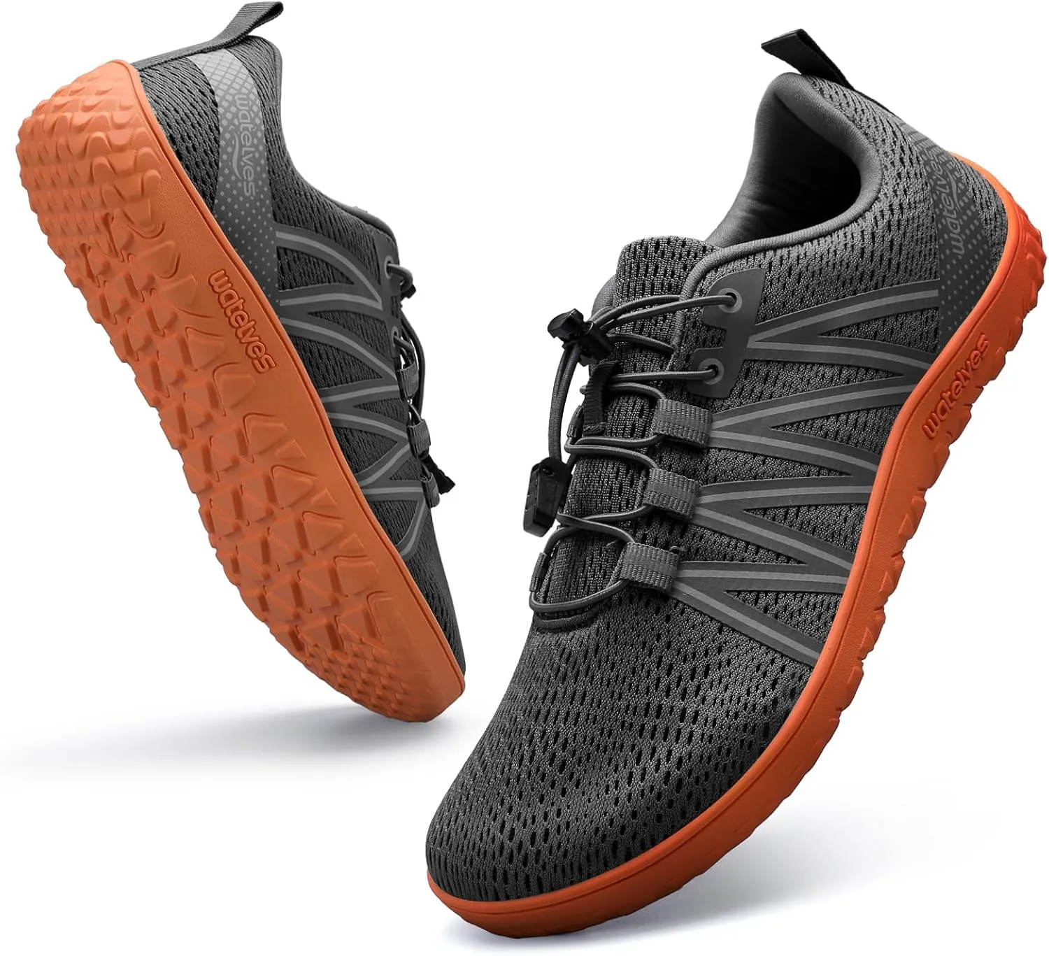 WateLves Barefoot Shoes Mens Womens Minimalist Wide Toe Box Zero Drop Trail Running Shoes Walking Cross Training Hiking