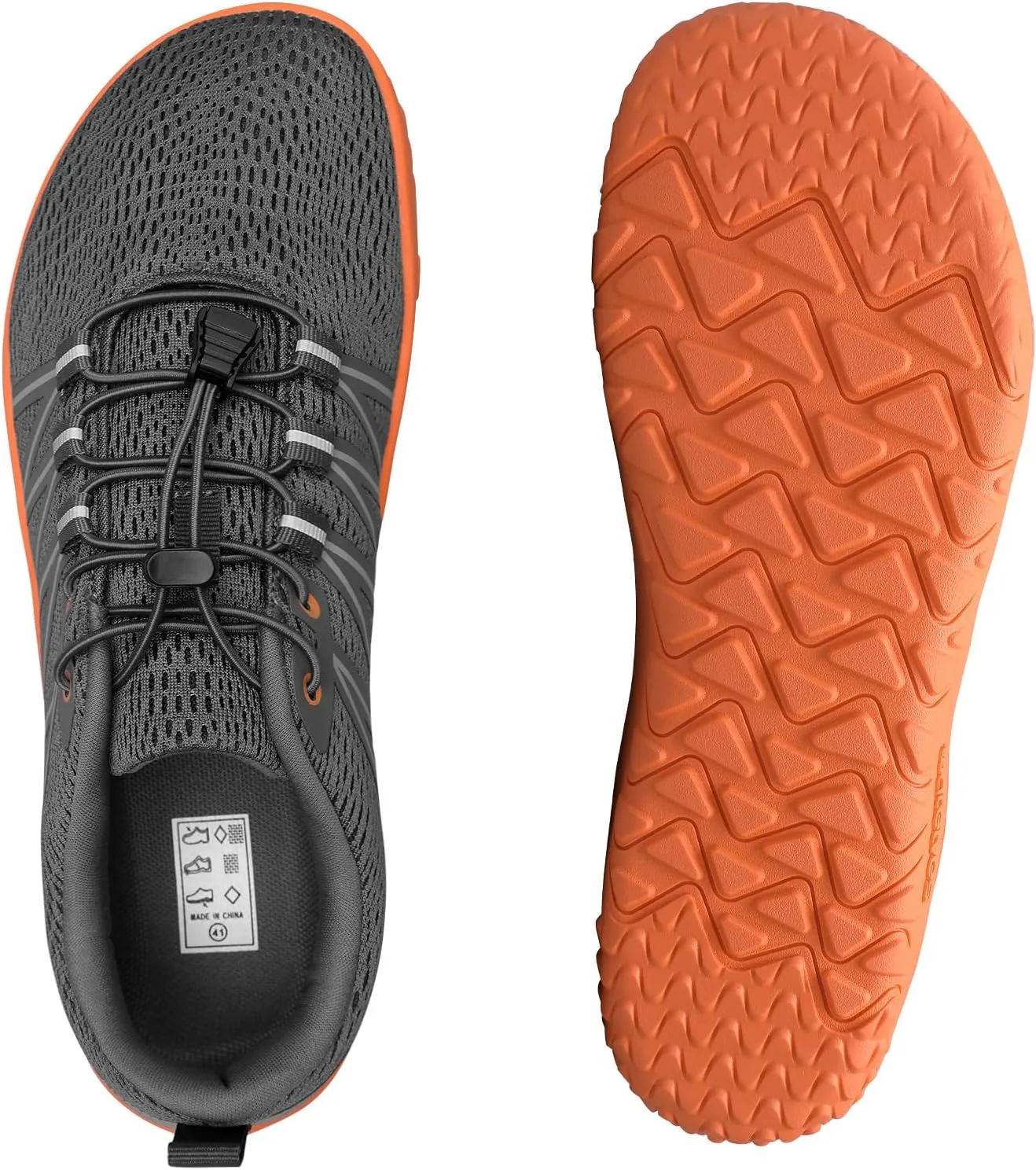 WateLves Barefoot Shoes Mens Womens Minimalist Wide Toe Box Zero Drop Trail Running Shoes Walking Cross Training Hiking