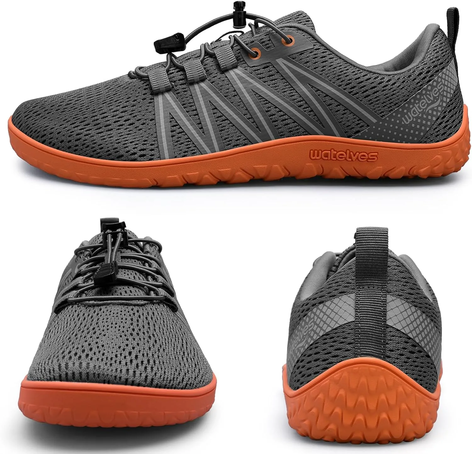 WateLves Barefoot Shoes Mens Womens Minimalist Wide Toe Box Zero Drop Trail Running Shoes Walking Cross Training Hiking