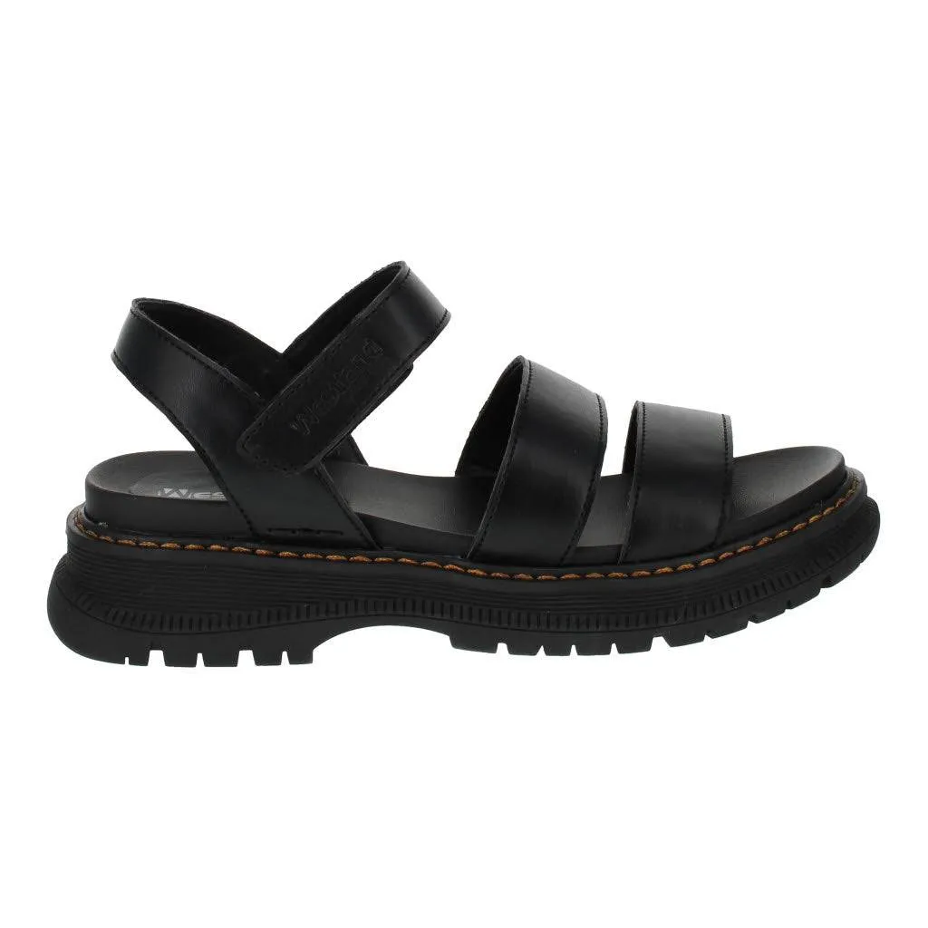 Westland 769528 Peyton 08 Ladies Black Vegan Touch Fastening Sandals